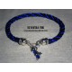 Kumihimo pulsera azul y negra