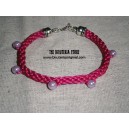 Kumihimo pulsera rosa