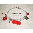 Pulsera charms rojos