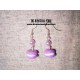 Pendientes macaron lila y perla