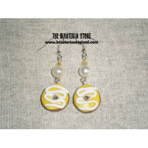 Pendientes donut limón 