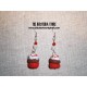 Pendientes cupcake base roja