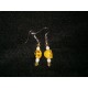 Pendientes calavera Howlita amarilla